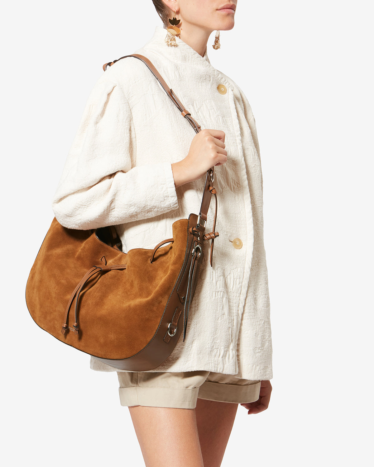 Sac porté épaule bolton hobo en cuir - Cognac - Woman - 3