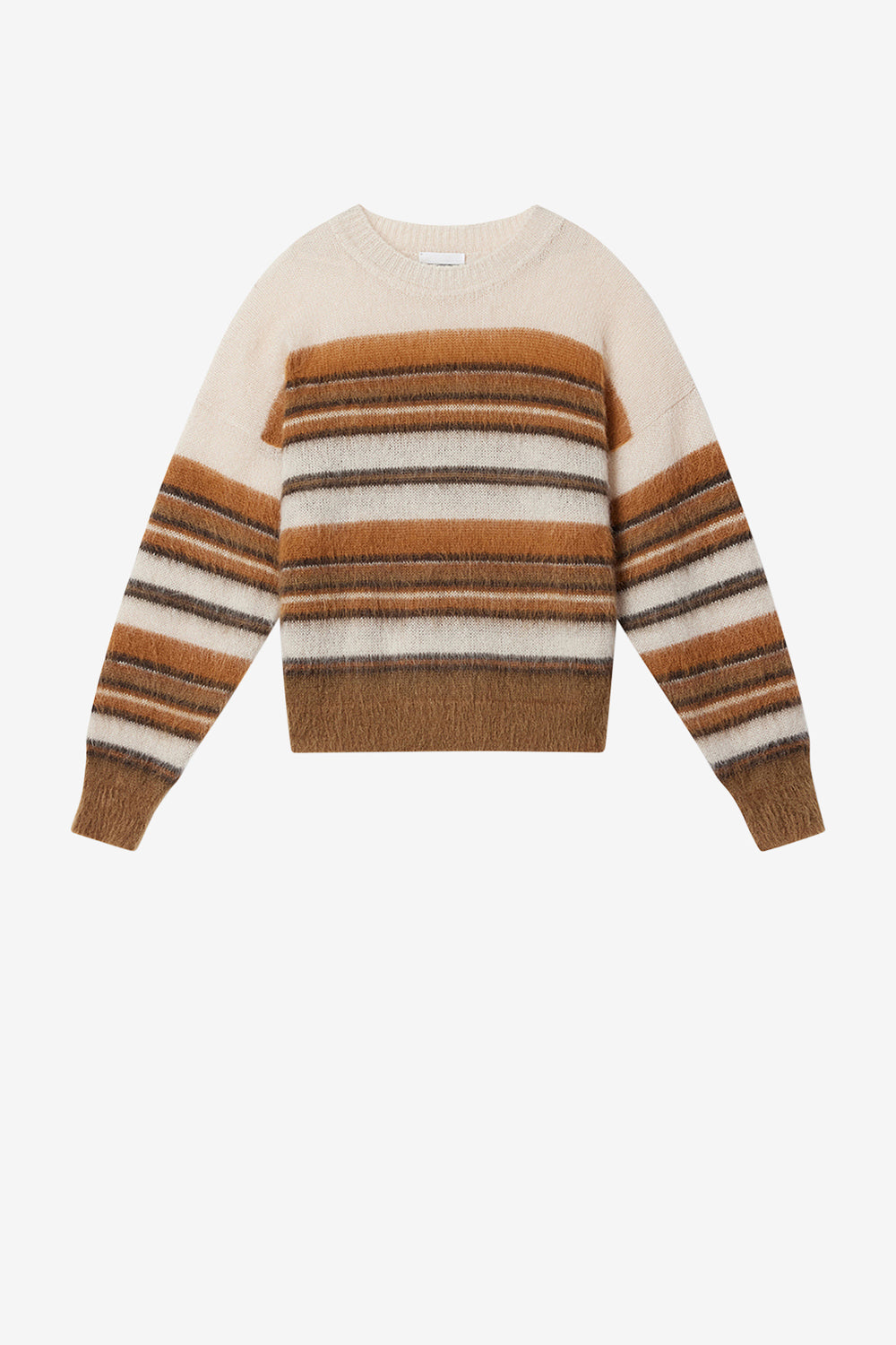 Pullover drussellh aus schurwoll-mohair - Ecru/camel - Man - 1