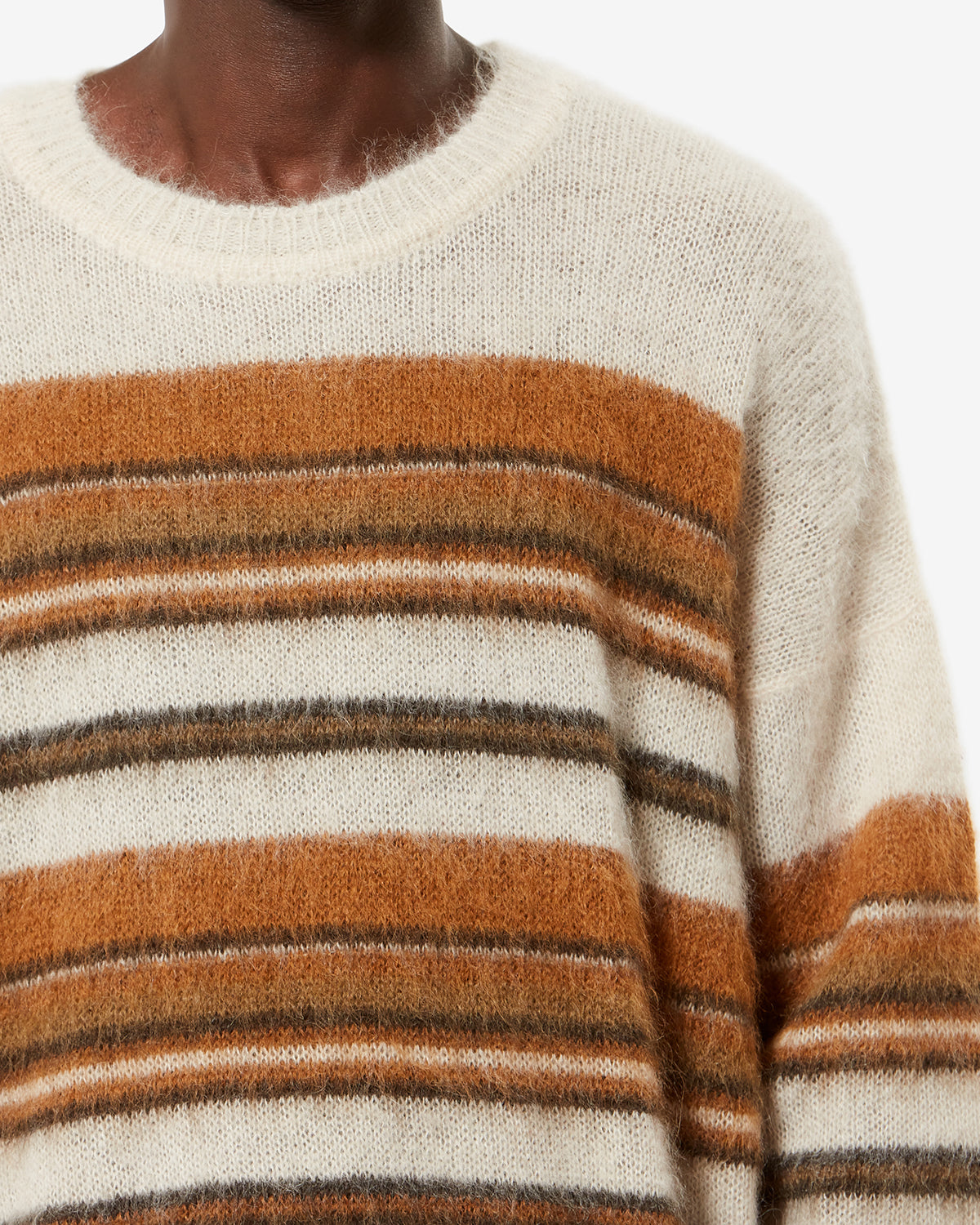 Pull en mohair de laine vierge drussellh - Ecru/camel - Man - 2