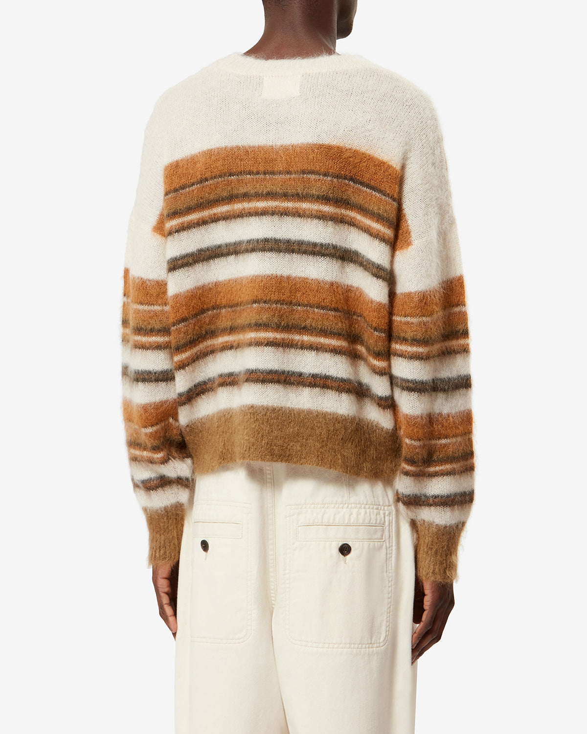 Pull en mohair de laine vierge drussellh - Ecru/camel - Man - 4