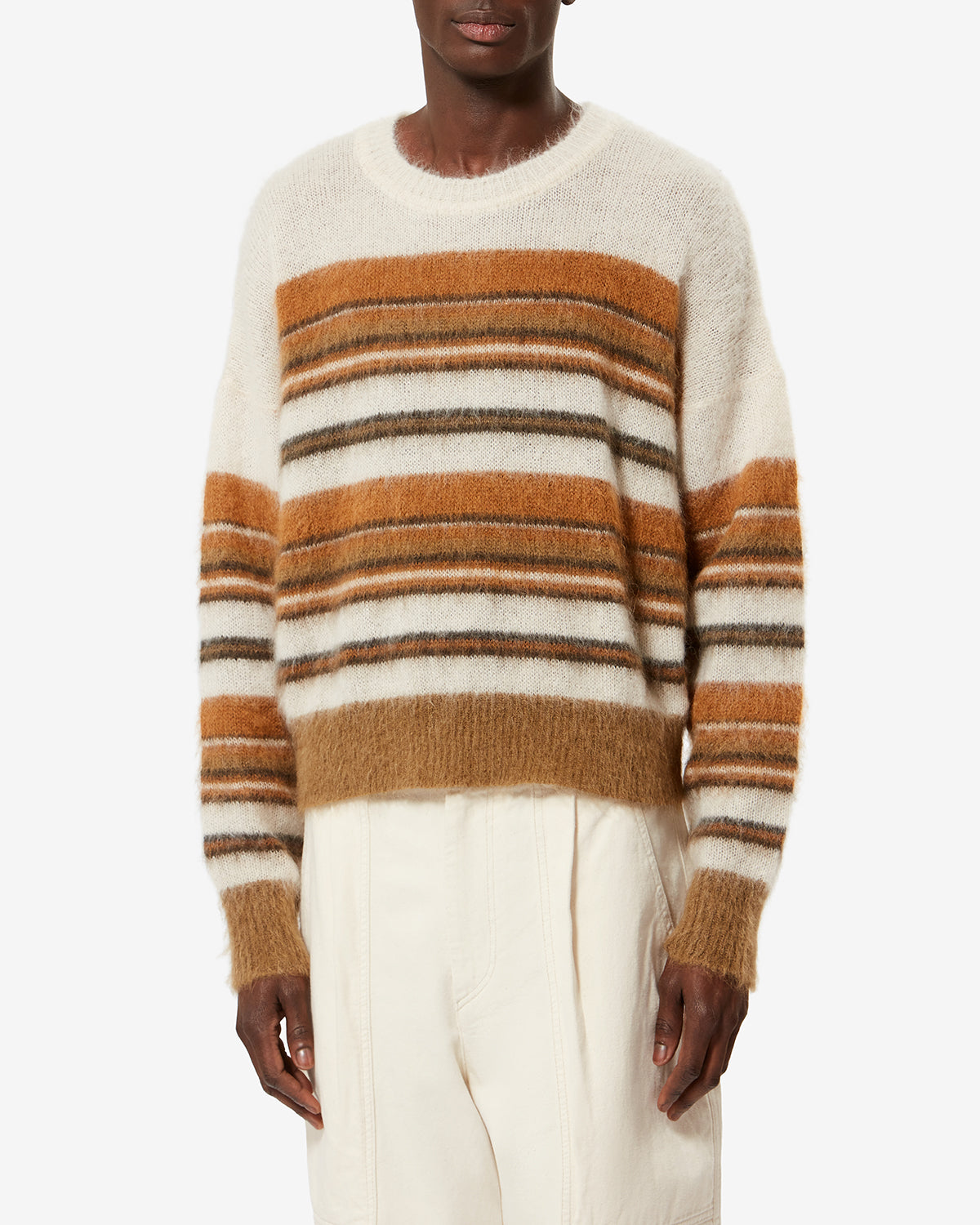 Pull en mohair de laine vierge drussellh - Ecru/camel - Man - 3