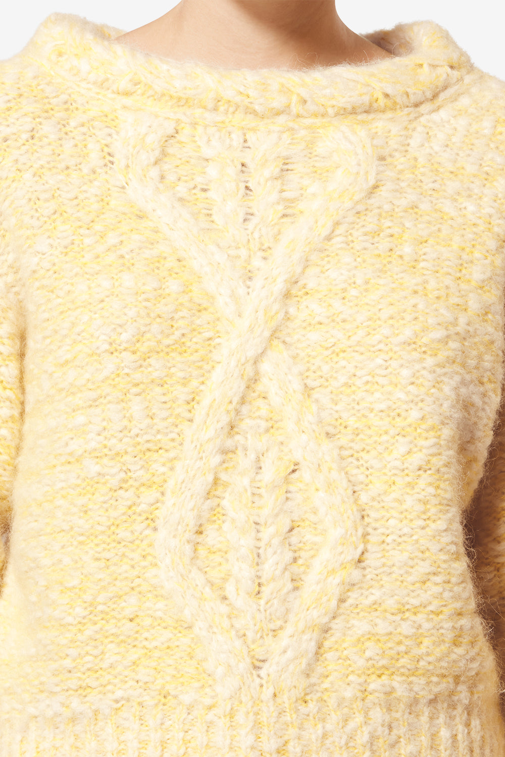 Pull dorota en laine - Écru et jaune - Woman - 3