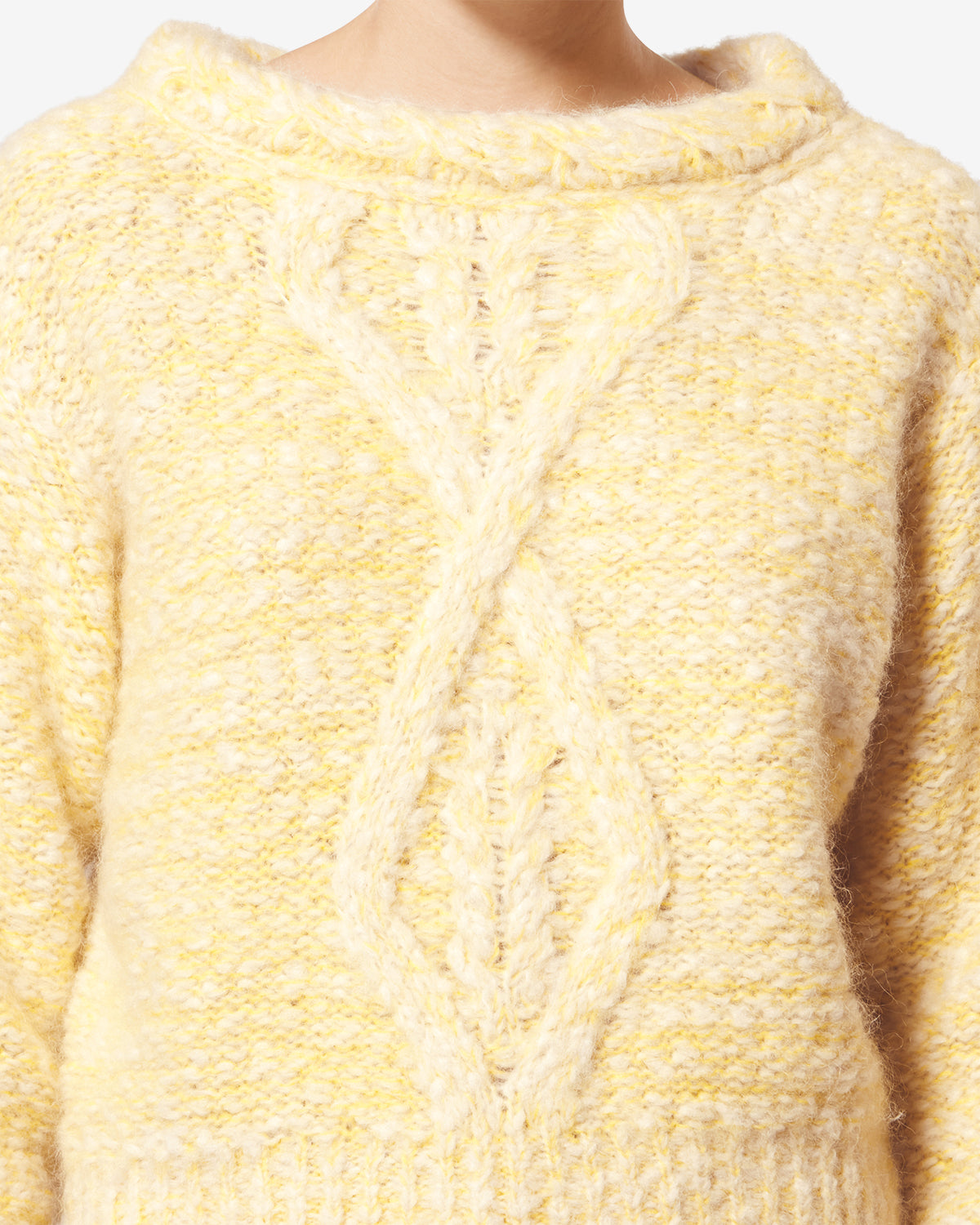 Pull dorota en laine - Écru et jaune - Woman - 2