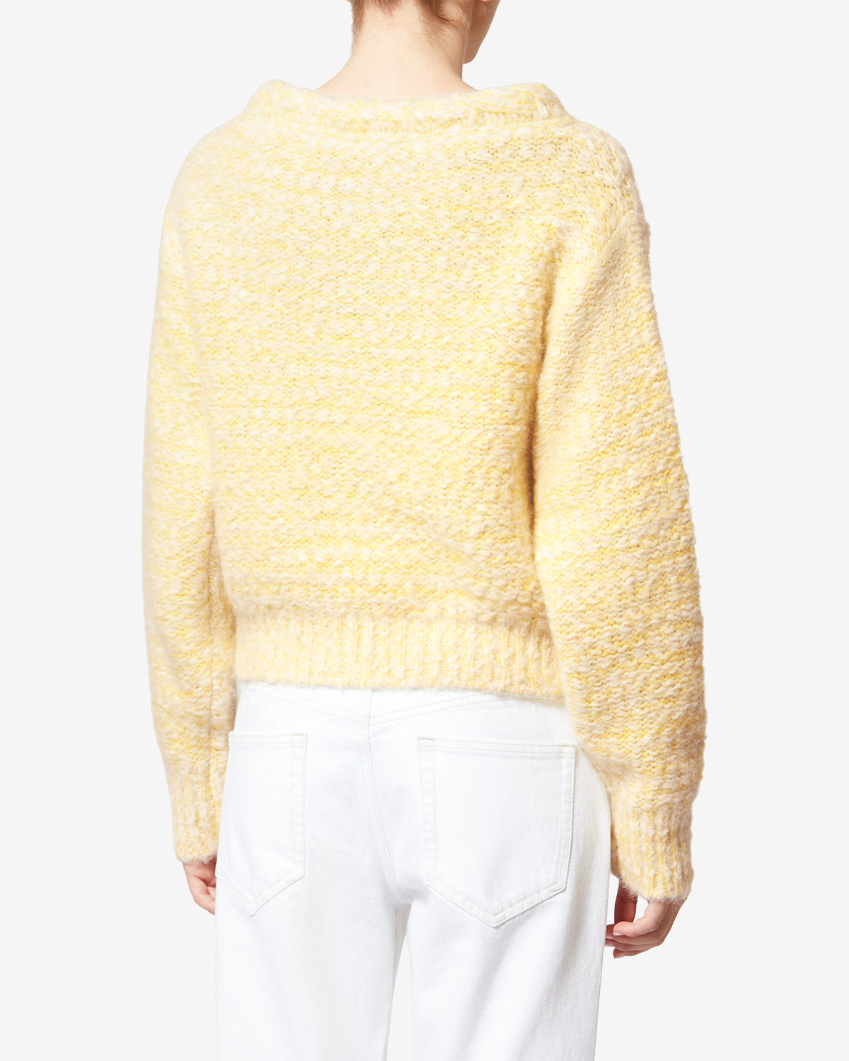 Pull dorota en laine - Écru et jaune - Woman - 4