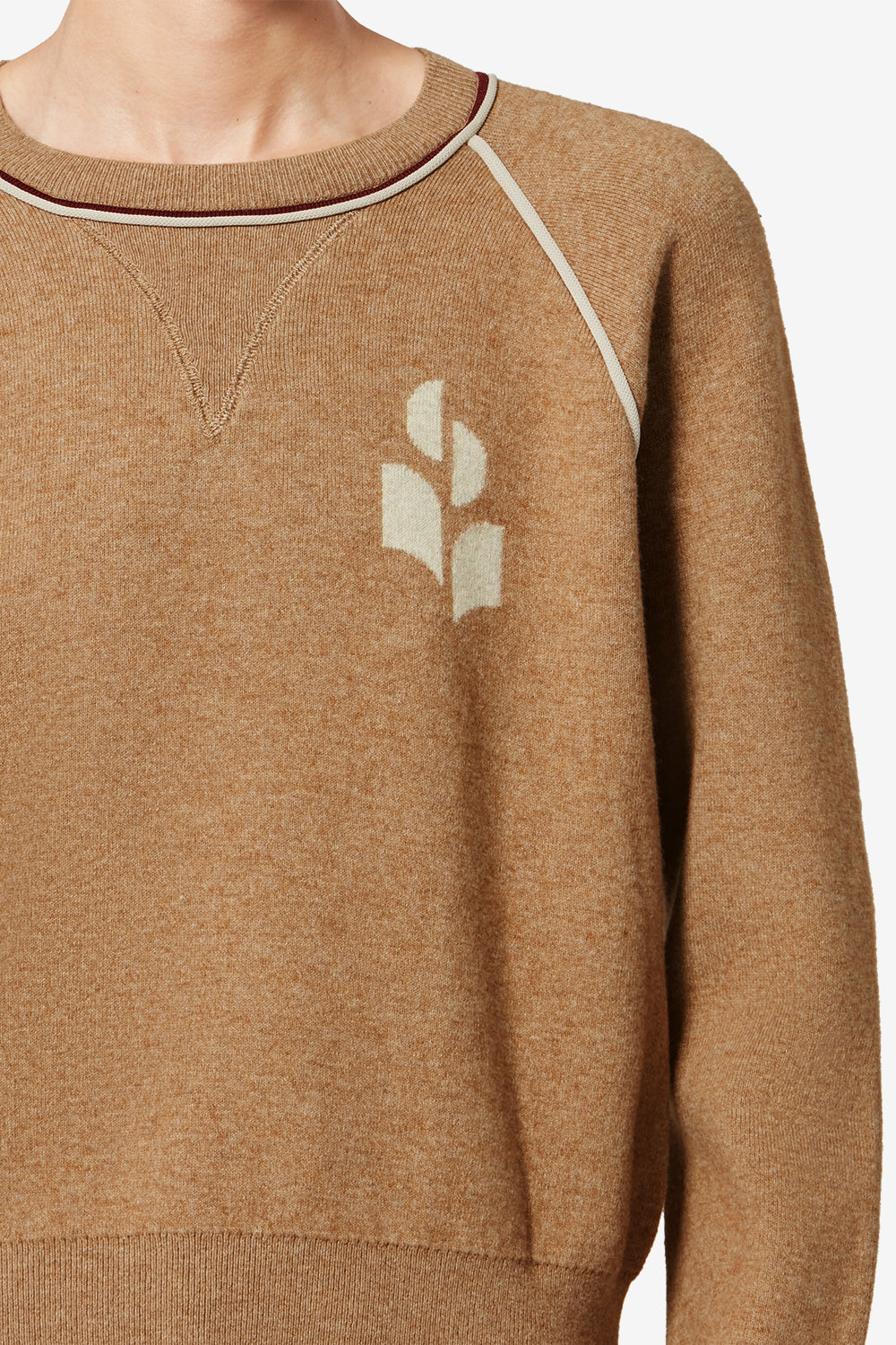 Pull logo sporty loriby - Camel-gris clair - Woman - 3