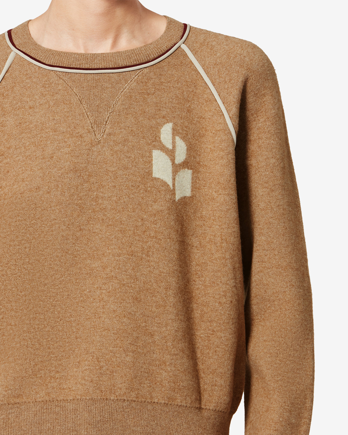 Loriby sporty sweater with logo - Camel-light grey - Woman - 2