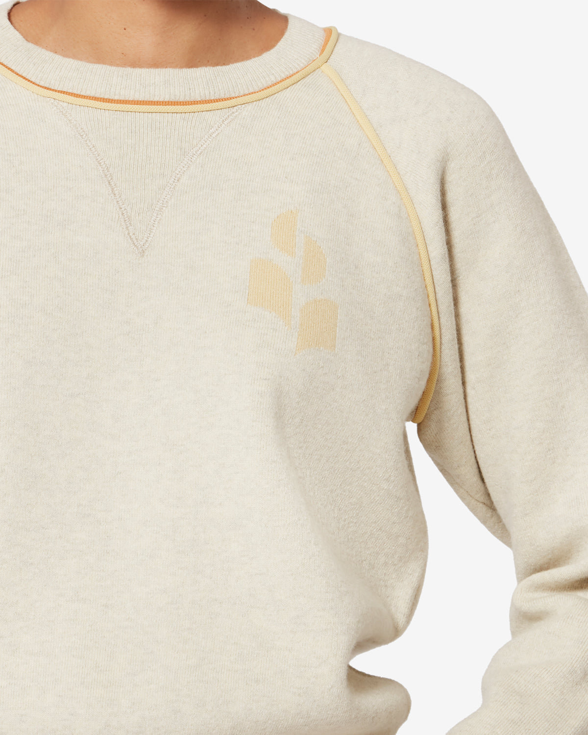 Sportlicher pullover mit logo loriby - Light grey-light yellow - Woman - 2