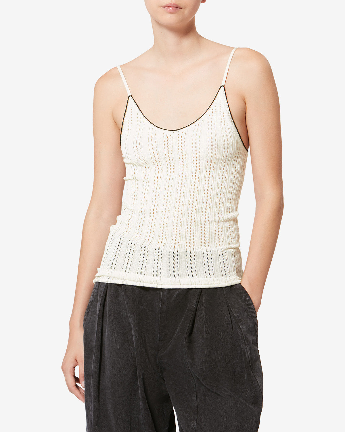 India cotton sweater - Ecru - Woman - 3