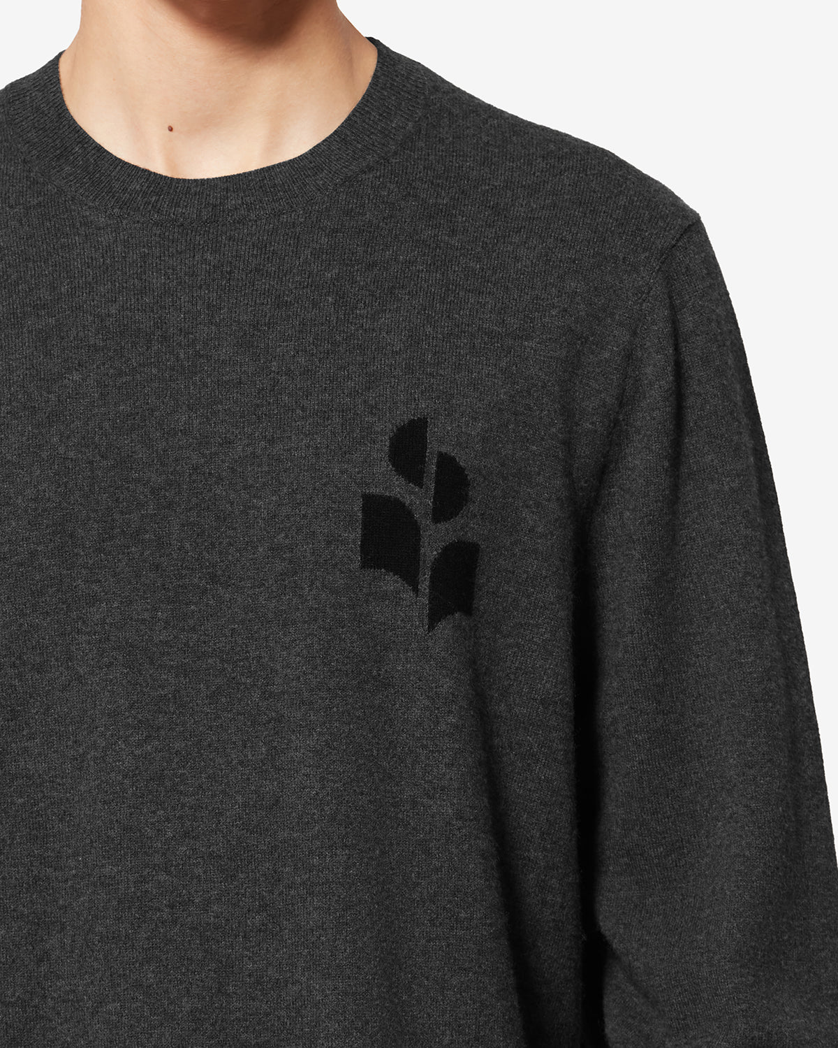 Maglioncino in cotone e lana antea - Anthracite-black - Man - 2