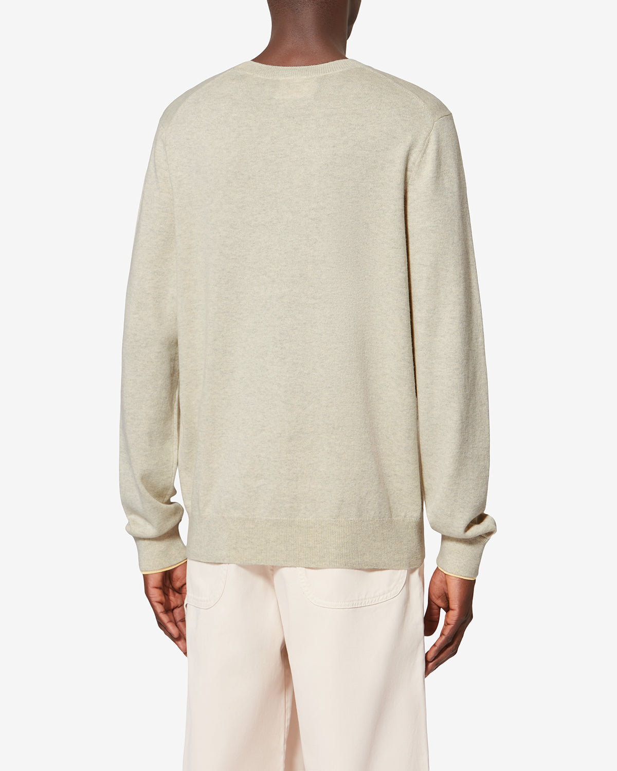 Maglioncino in cotone e lana antea - Light grey-light yellow - Man - 4