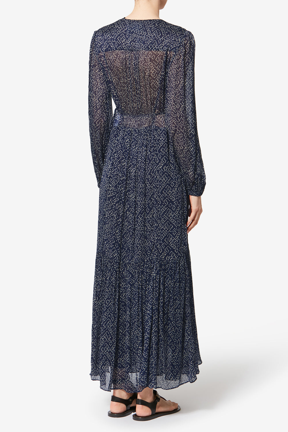 Vestido largo briane de muselina estampada - Midnight - Woman - 5