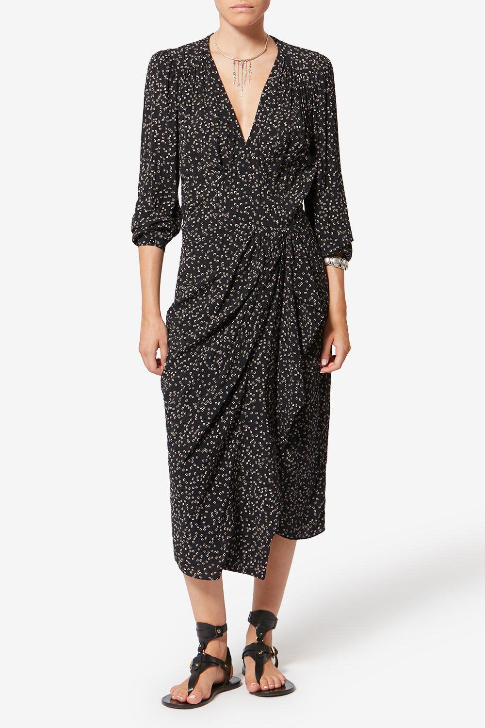 Robe fluide daylia à imprimé origami - Noir - Woman - 2