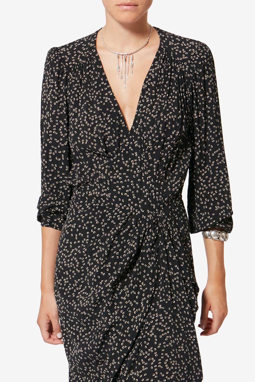 Robe fluide daylia à imprimé origami - Noir - Woman - 4