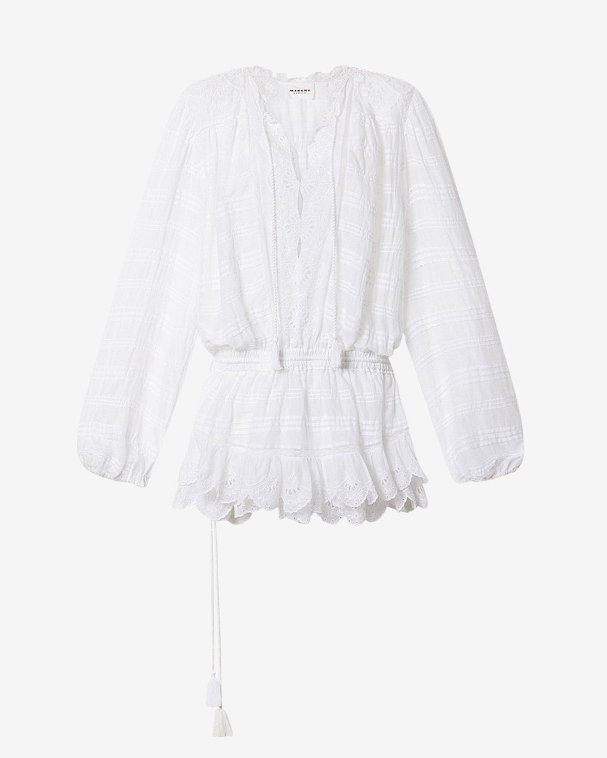 ISABEL MARANT ETOILE レースディテール コットンブラウス 白 Tops and Shirts Woman - Isabel Marant & Marant Étoile | Official