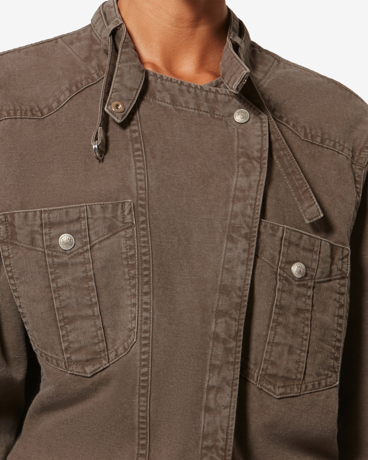 Robe-chemise nouria en jean en coton léger - Foncé bronze - Woman - 2