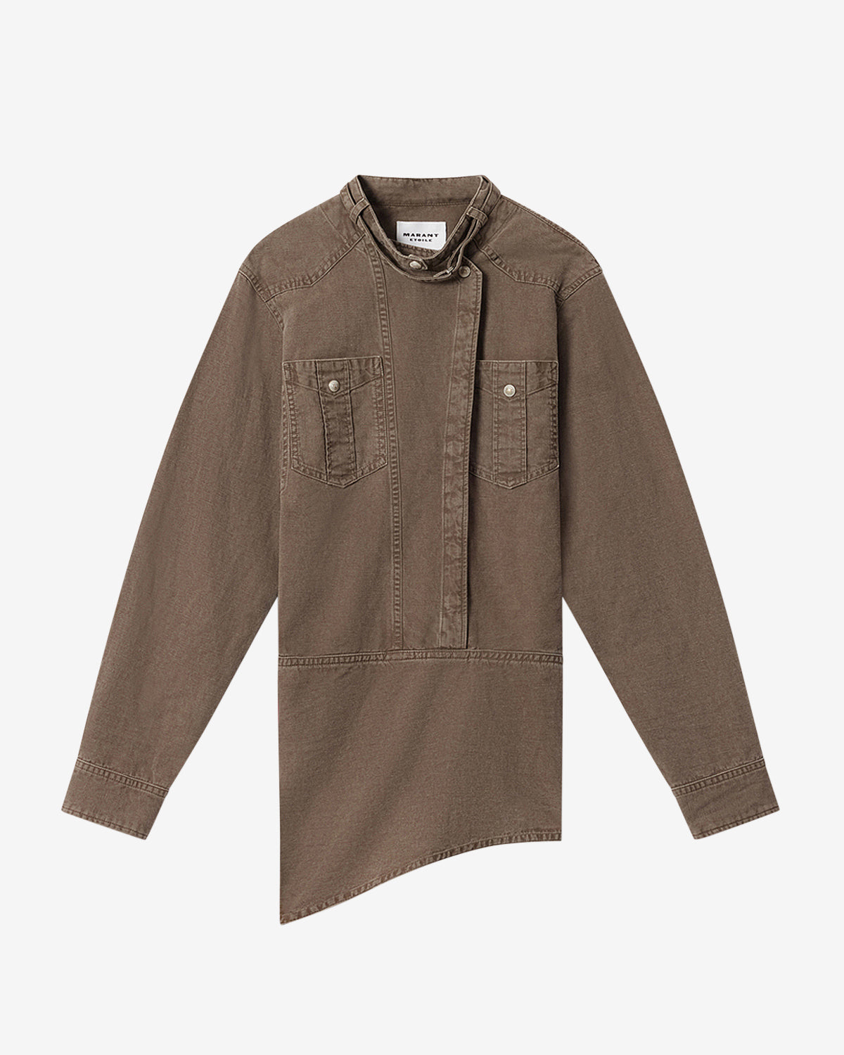 Robe-chemise nouria en jean en coton léger - Foncé bronze - Woman - 6