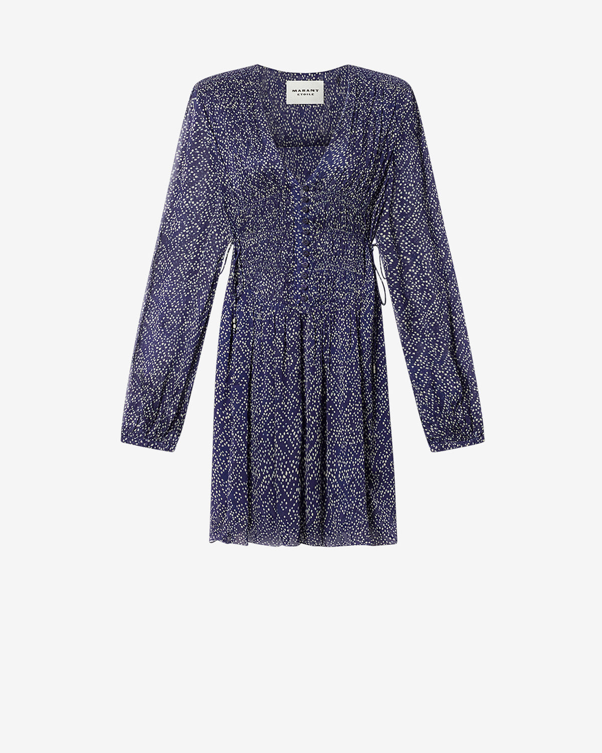 Kurzes kleid loriena aus bedrucktem musselin - Midnight - Woman - 5