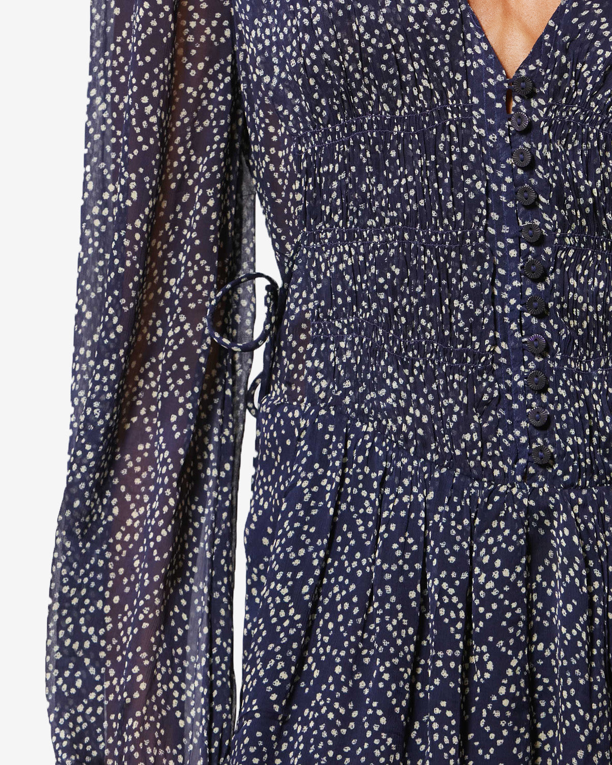 Kurzes kleid loriena aus bedrucktem musselin - Midnight - Woman - 2