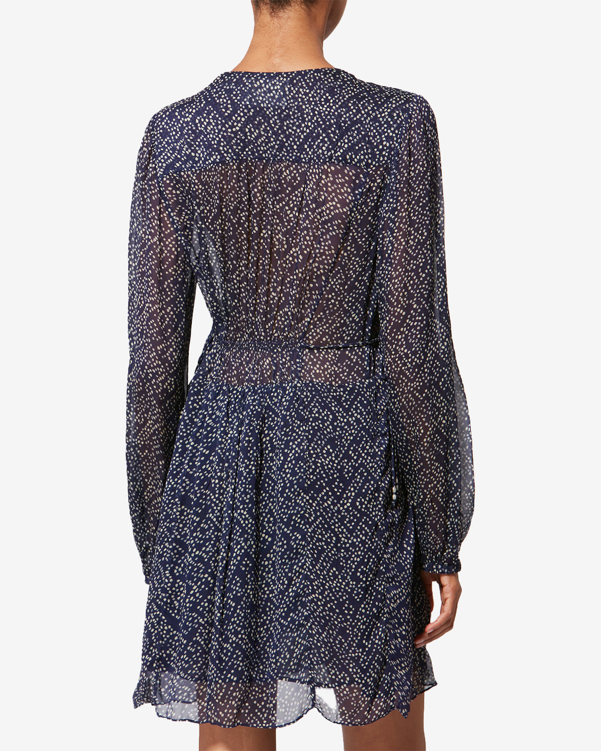 Kurzes kleid loriena aus bedrucktem musselin - Midnight - Woman - 4