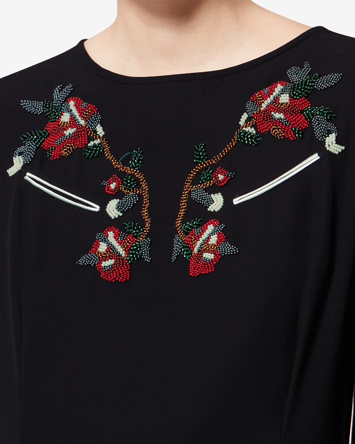 Abito corto in cady con perle youma - Nero - Woman - 2