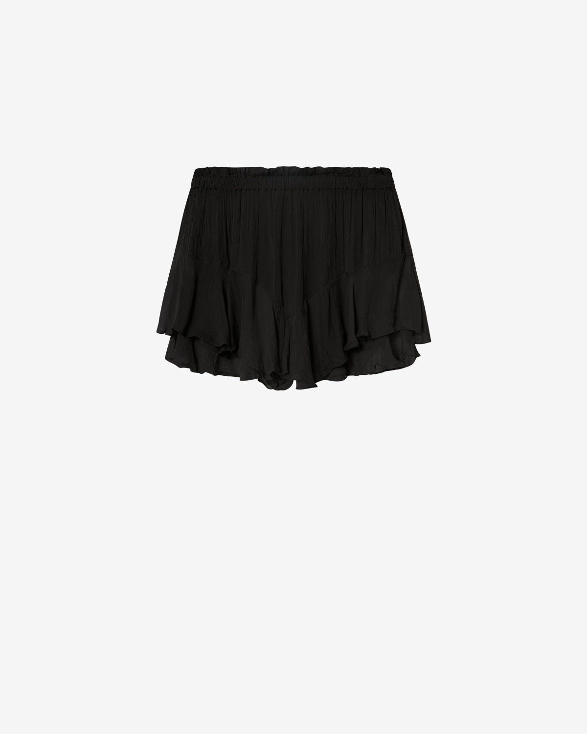 Short court sornel en mousseline imprimée - Noir - Woman - 5