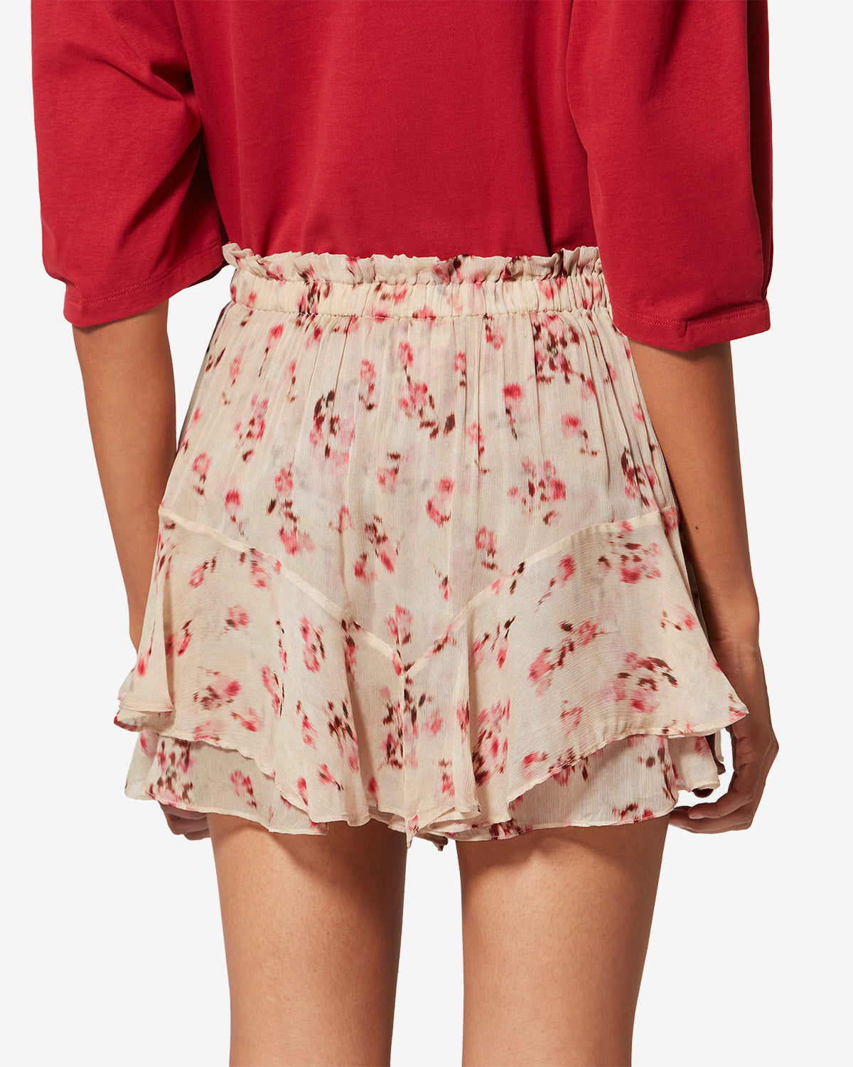 プリントモスリン スムースショートパンツ - ベージュ - Woman - 4