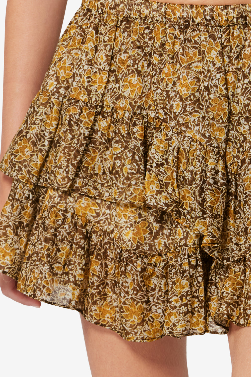 Jocadia printed organic cotton voile shorts - Khaki - Woman - 3