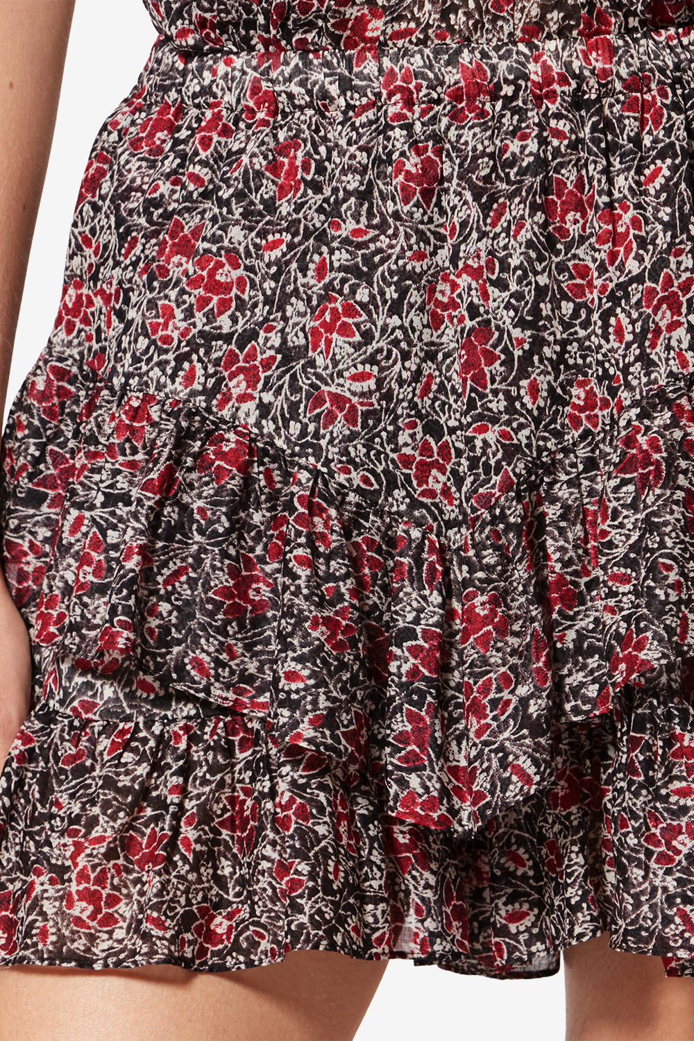 Jocadia printed organic cotton voile shorts - Crushed berry - Woman - 3