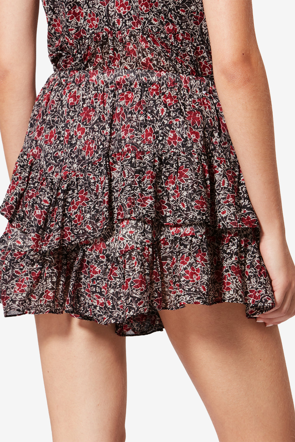 Jocadia printed organic cotton voile shorts - Crushed berry - Woman - 5