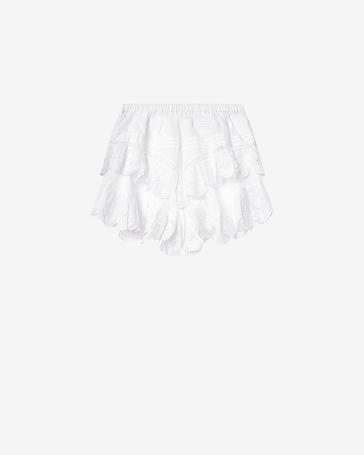 Shorts jocadia in cotone e pizzo a fiori - Bianco - Woman - 5