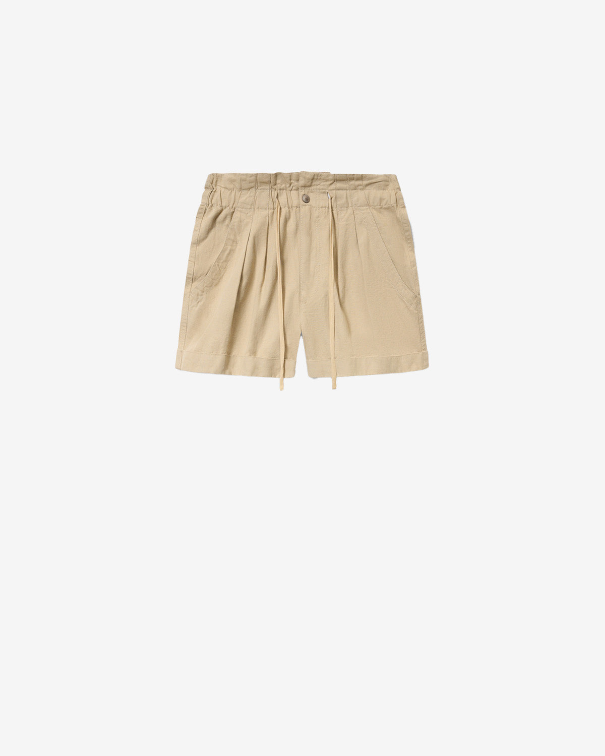 Nirma cotton and linen canvas shorts - Beige - Woman - 5