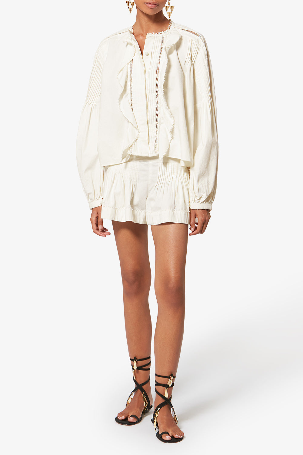 Short cybila en coton - Blanc - Woman - 2