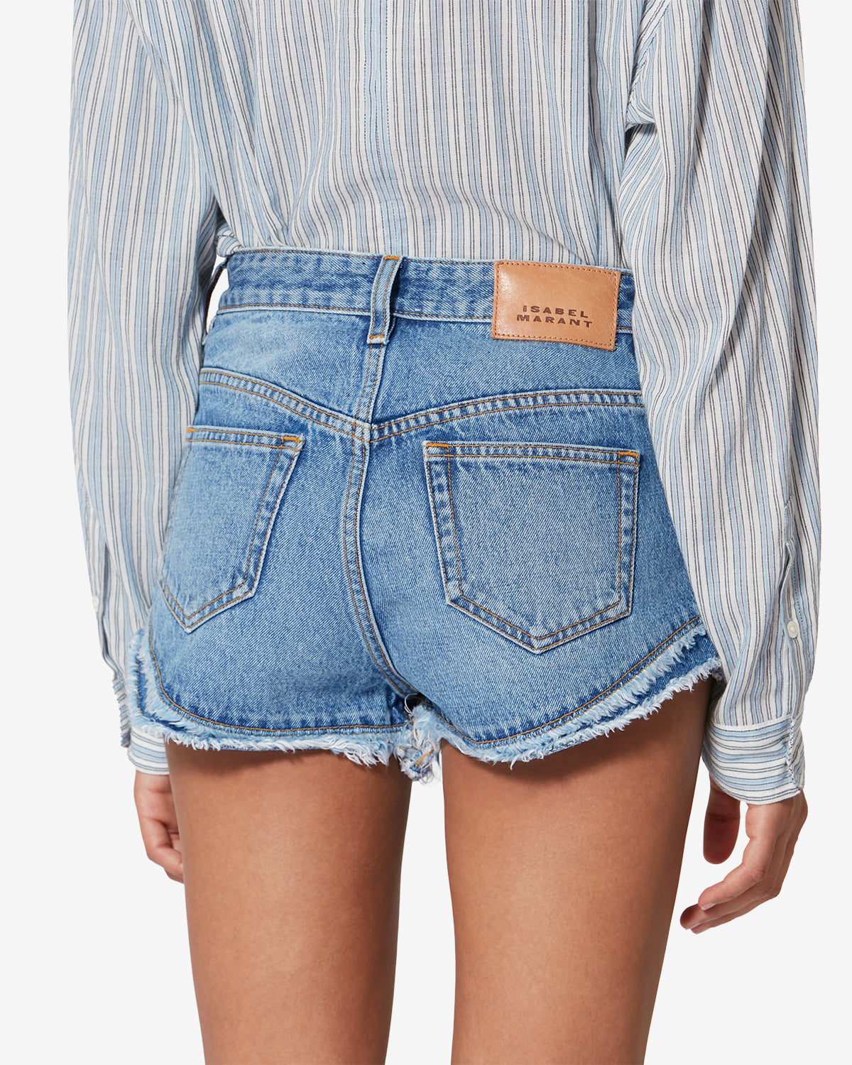 Short eneidala en denim - Bleu clair - Woman - 4