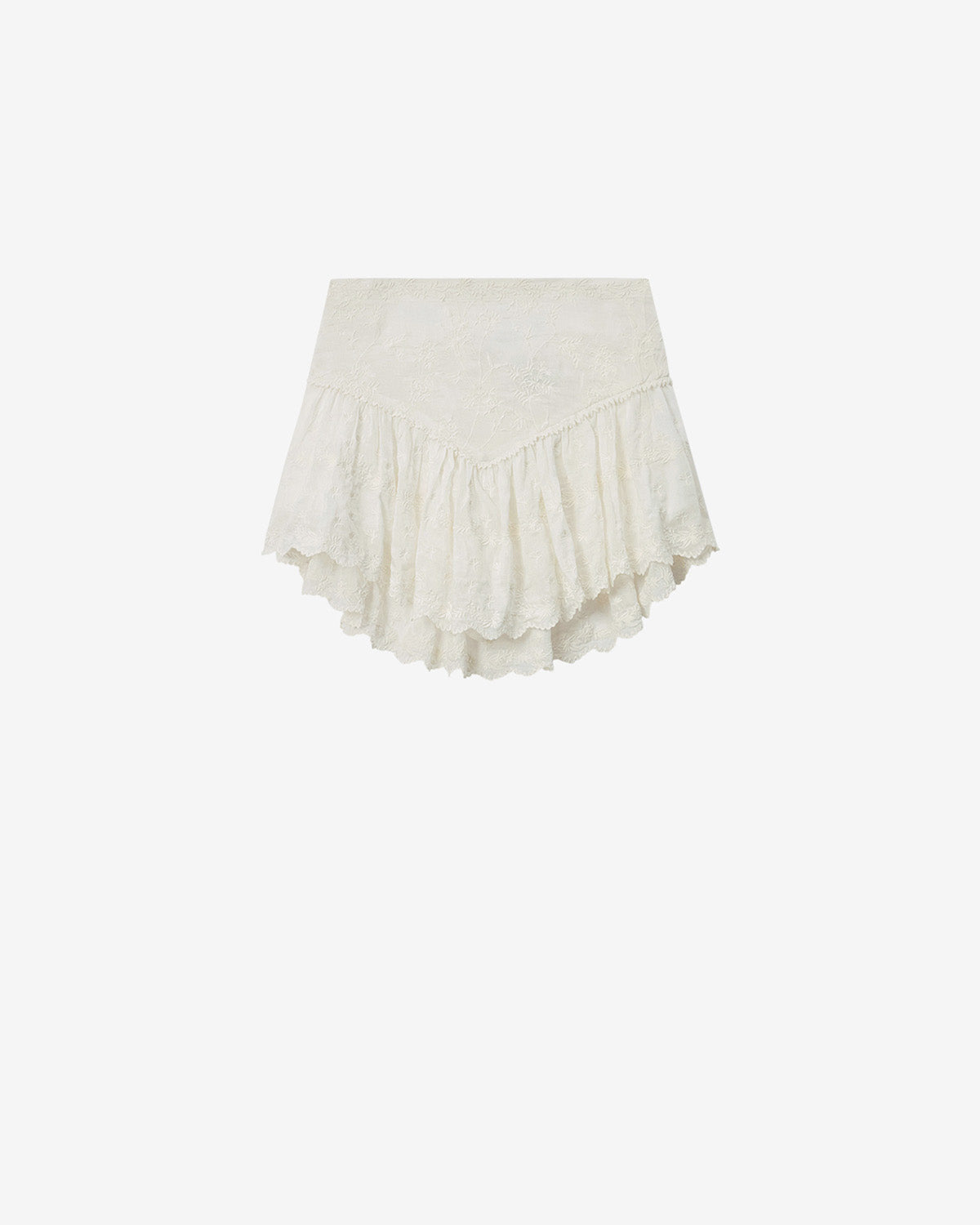Zoelia embroidered silk and cotton shorts - White - Woman - 5