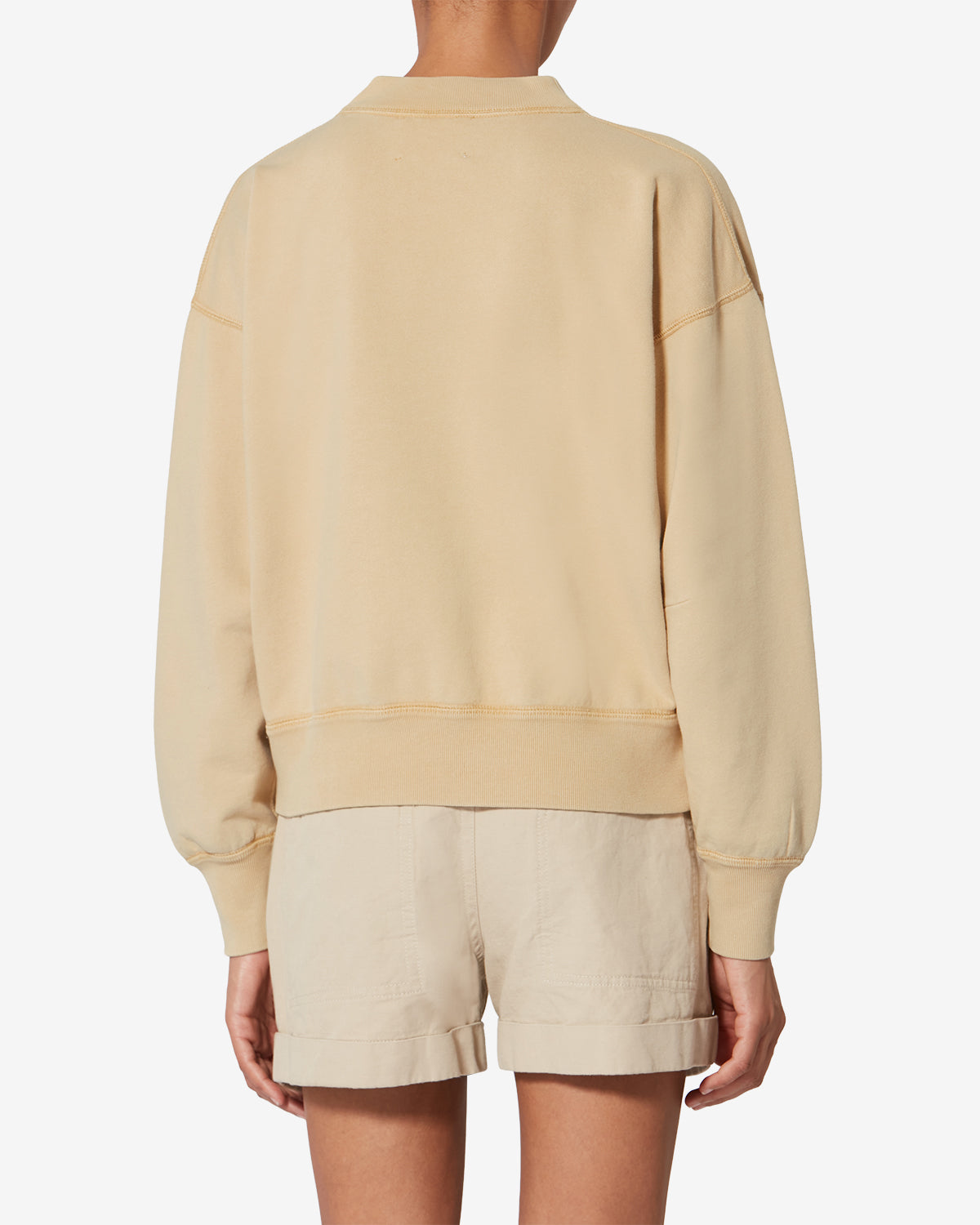 Sweatshirt moby en coton à logo - Ocre clair - Woman - 4