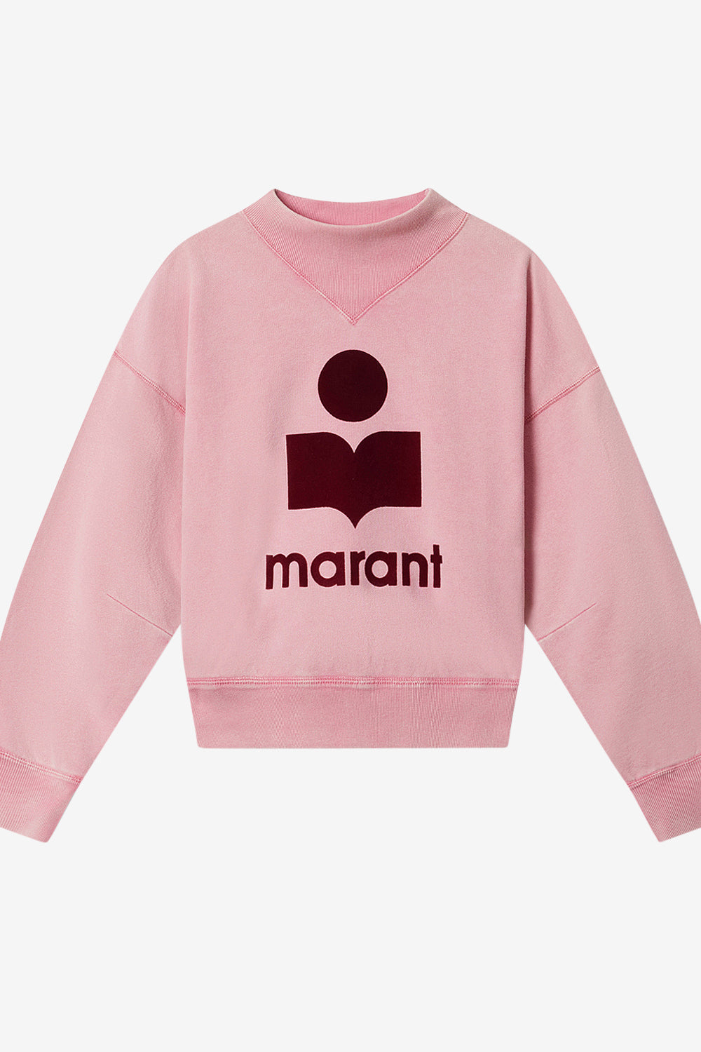 Sweatshirt moby en coton à logo - Bubblegum-bordeaux - Woman - 1