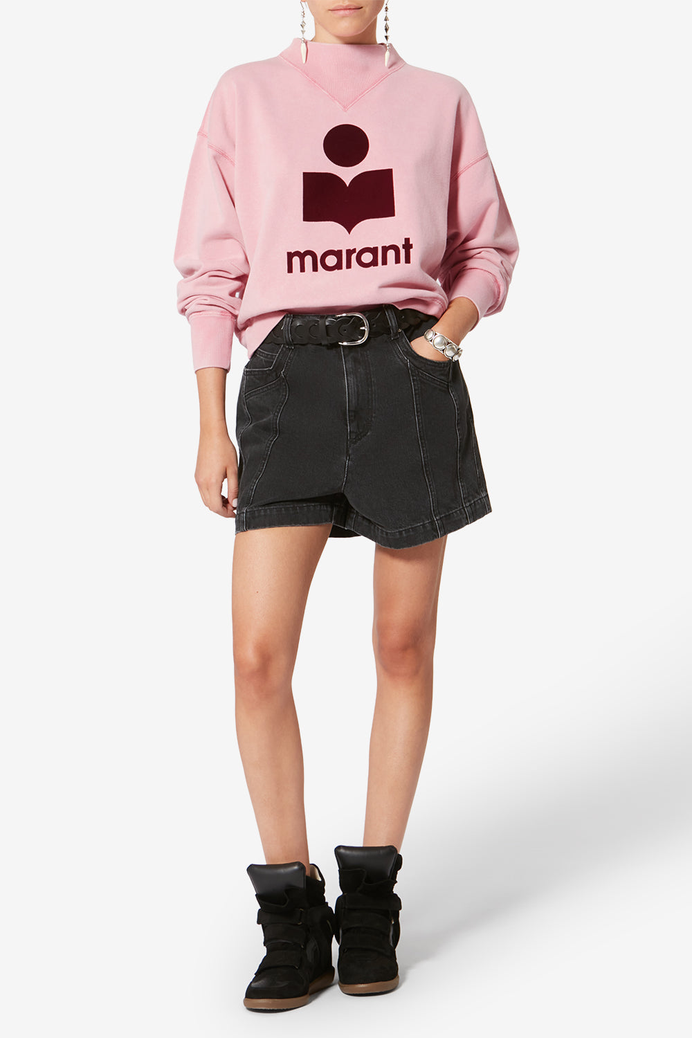 Sweatshirt moby en coton à logo - Bubblegum-bordeaux - Woman - 2
