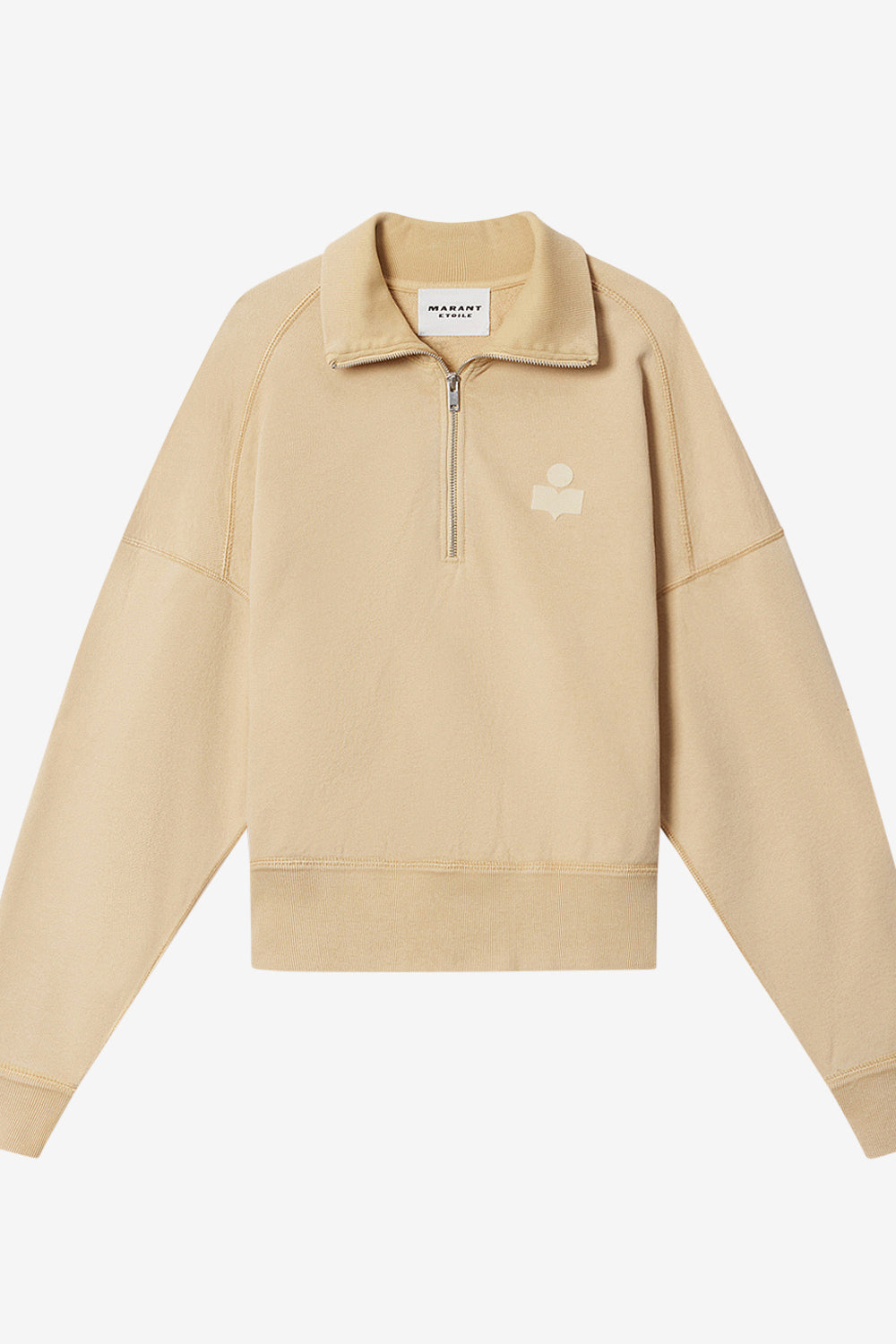 Ross cotton stand-up collar sweatshirt - Light ochre - Woman - 1