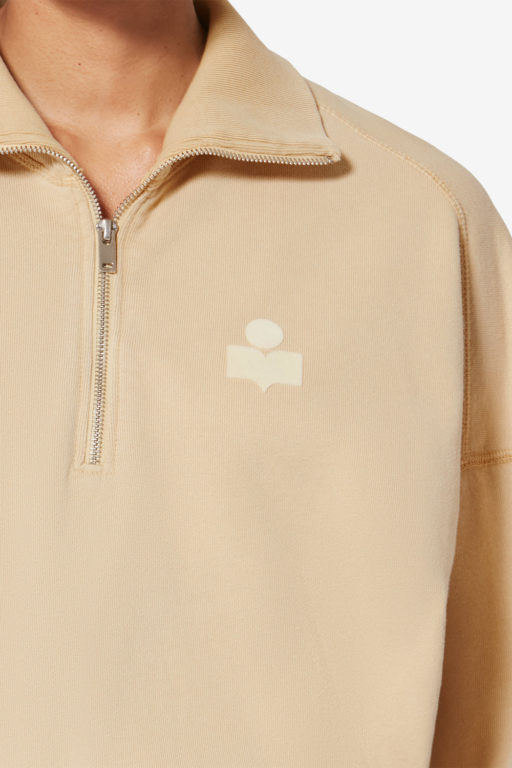 Ross cotton stand-up collar sweatshirt - Light ochre - Woman - 3