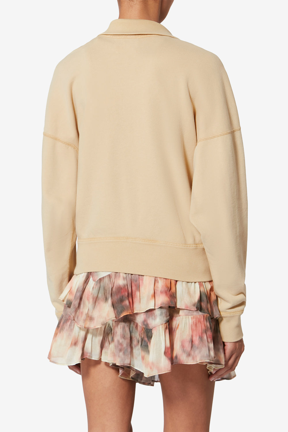 Ross cotton stand-up collar sweatshirt - Light ochre - Woman - 5