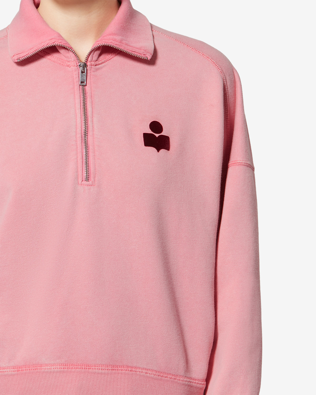 Ross コットン ハイネック スウェットシャツ - Bubblegum-burgundy - Woman - 2