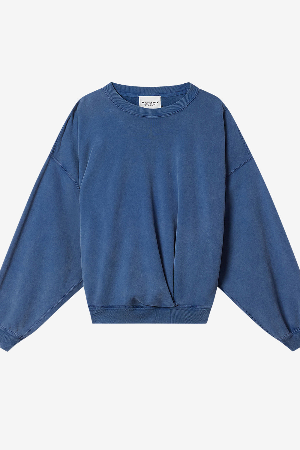 Sweatshirt sauria en coton délavé - Bleu indigo - Woman - 1