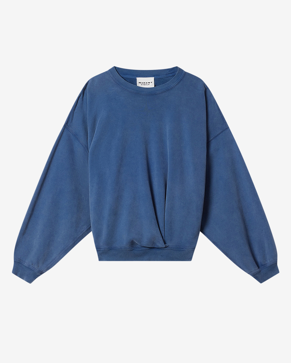 Sweatshirt sauria en coton délavé - Bleu indigo - Woman - 5