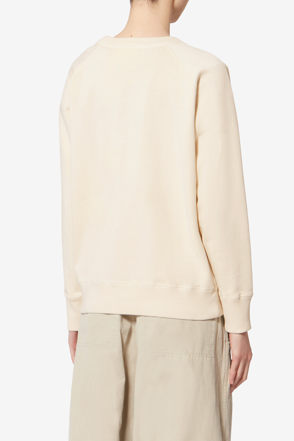 Millyny cotton sweatshirt with logo - Ecru - Woman - 5