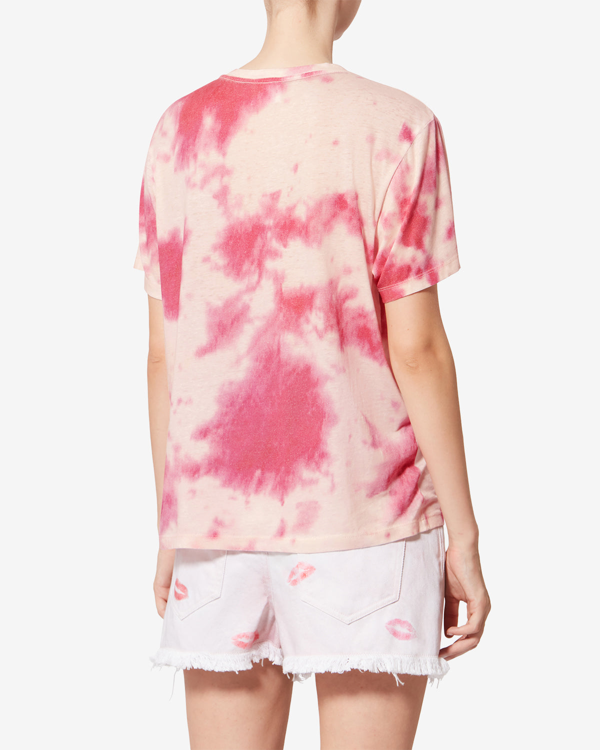 Zewel cotton t-shirt with logo - Pink - Woman - 4