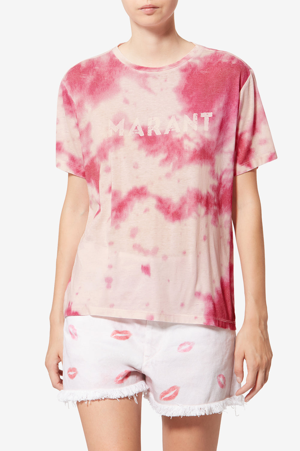 Zewel cotton t-shirt with logo - Pink - Woman - 4