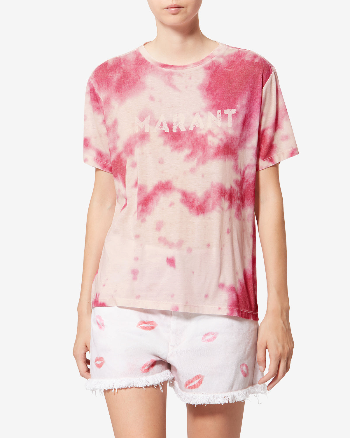 Zewel cotton t-shirt with logo - Pink - Woman - 3