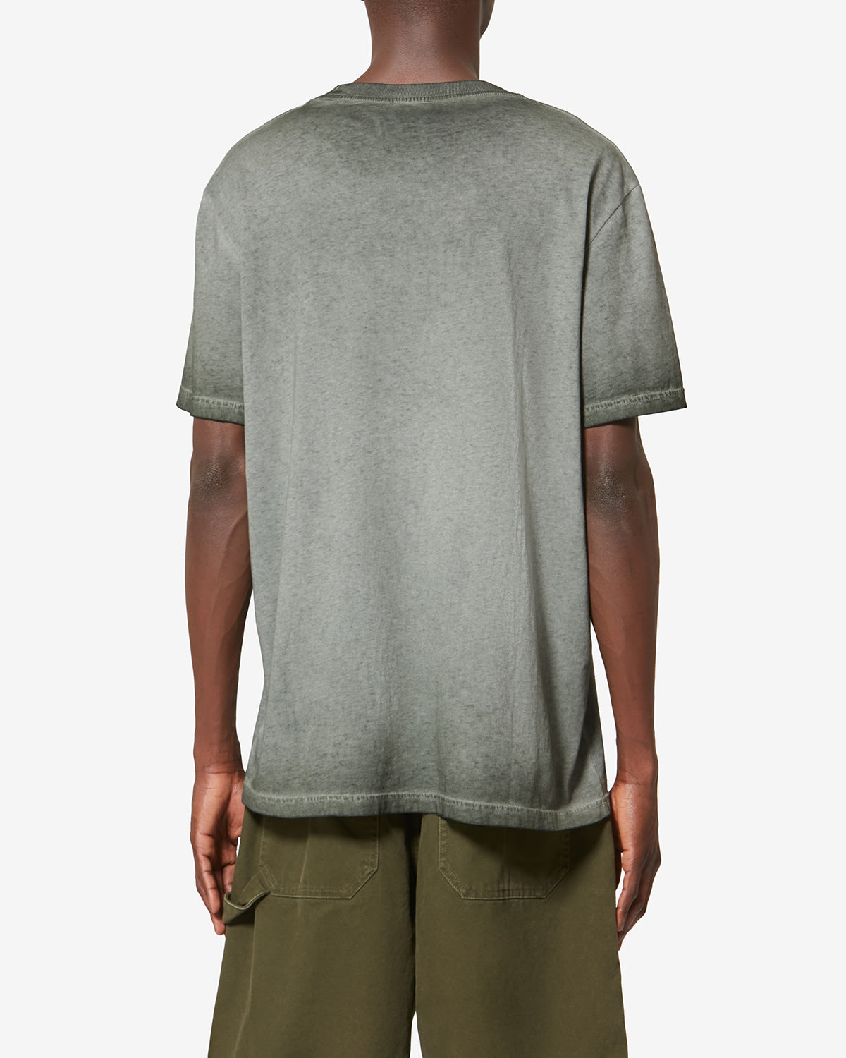 T-shirt a maniche corte honoré in cotone vintage délavé - Cachi - Man - 4