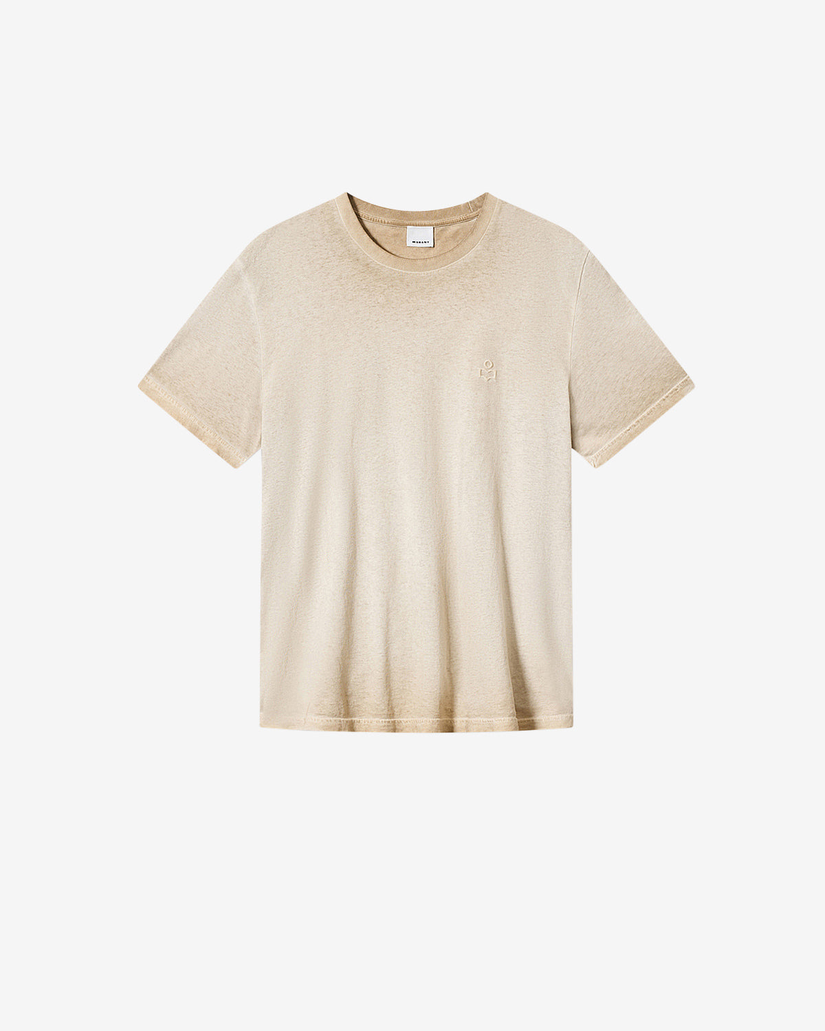 T-shirt a maniche corte honoré in cotone vintage délavé - Beige - Man - 5