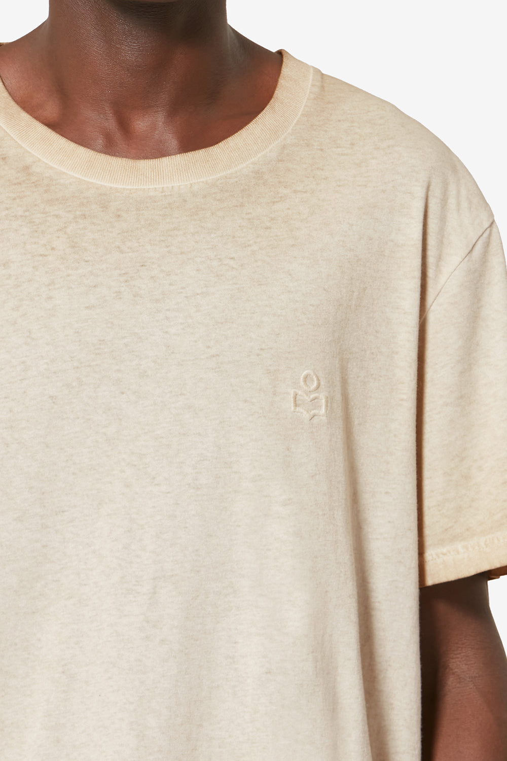 Honoré short-sleeve vintage faded cotton t-shirt - Beige - Man - 3